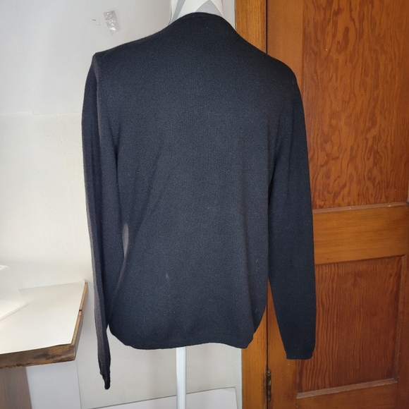 Womans Charter Club 2 Ply Cashmere Black Argyle Size Large - Picture 5 of 5